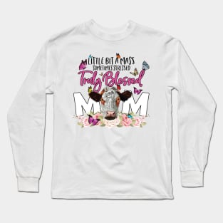 Who loves Cows Women Farmer Farm Flower Long Sleeve T-Shirt